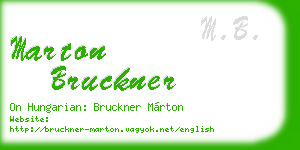 marton bruckner business card